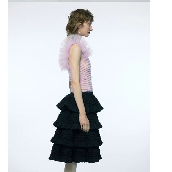 Pink and Black Ruffled Dress - Picture 3 of 3